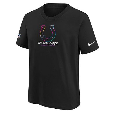 Youth Nike Black Indianapolis Colts 2024 NFL Crucial Catch T-Shirt