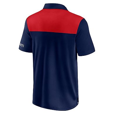 Men's Fanatics Navy/Red New England Patriots Colorblock Polo
