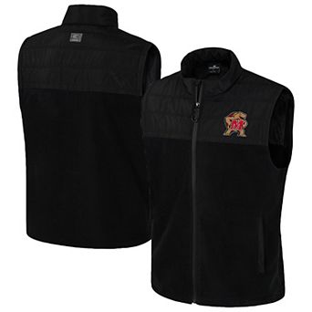 Men's Colosseum Black Maryland Terrapins Block The Sun Full-Zip Vest