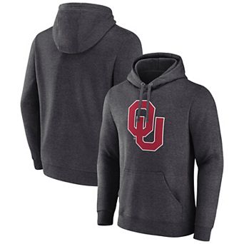 Men's Fanatics Charcoal Oklahoma Sooners Primary Logo Pullover Hoodie