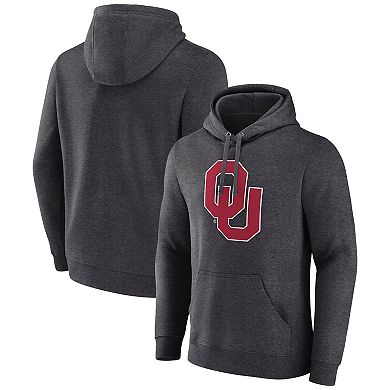 Men's Fanatics Charcoal Oklahoma Sooners Primary Logo Pullover Hoodie