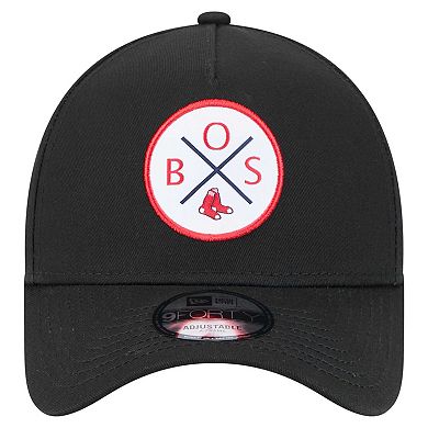 Men's New Era Black Boston Red Sox 9FORTY A-Frame Adjustable Hat