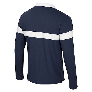 Men's Colosseum Navy Auburn Tigers Too Cool For School Long Sleeve Polo