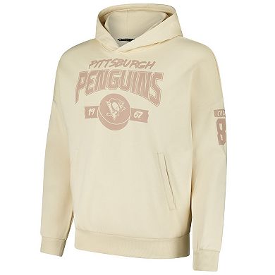 Men's Levelwear Sidney Crosby Khaki Pittsburgh Penguins Oversized Contact Name & Number Pullover Hoodie