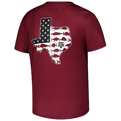 Youth Columbia Maroon Texas A&M Aggies Terminal Tackle Omni-Shade T-Shirt