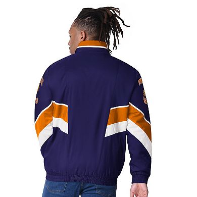 Men's Starter Purple Phoenix Suns Captain Oxford Full-Zip Jacket