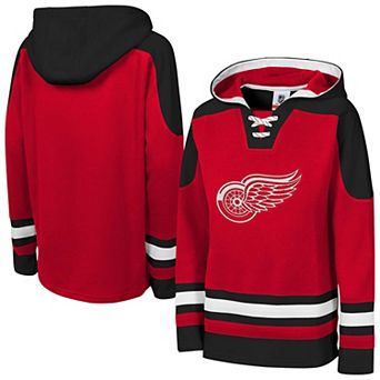 Youth Red Detroit Red Wings Ageless Must Have Home V-Neck Pullover Hoodie