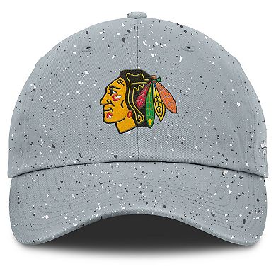 Women's Fanatics Gray Chicago Blackhawks Heritage Snow Day Speckle Adjustable Hat