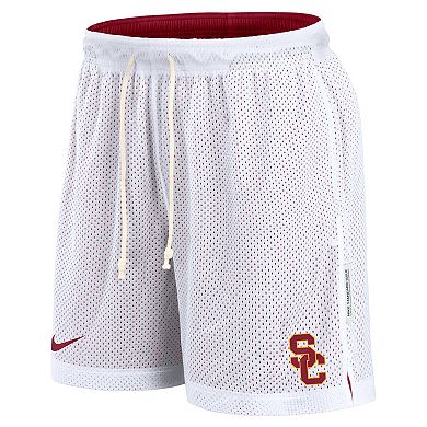 Men's Nike White/Cardinal USC Trojans Primetime Reversible Performance Shorts
