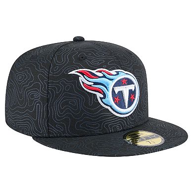 Men's New Era Black Tennessee Titans Geo 59FIFTY Fitted Hat