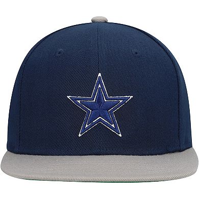 Youth Mitchell & Ness Navy/Silver Dallas Cowboys Two-Tone Snapback Hat