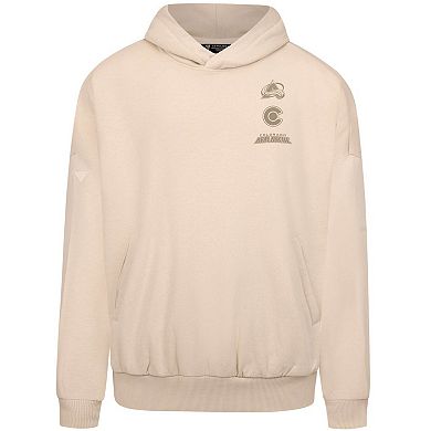Men's Levelwear Cream Colorado Avalanche Contact Stamp Pullover Hoodie