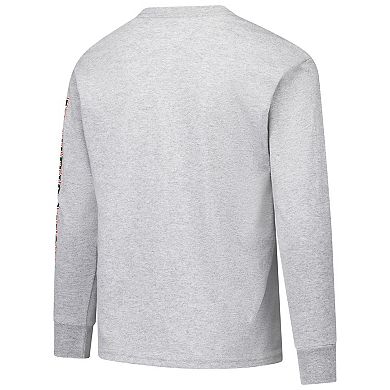 Youth Champion Gray Miami Hurricanes Distressed Arch Over Logo Long Sleeve T-Shirt