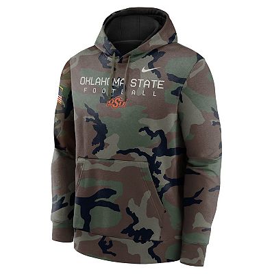 Men s Nike Camo Oklahoma State Cowboys 2024 Military Appreciation Club Fleece Pullover Hoodie