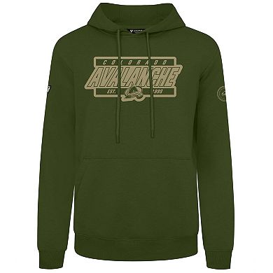 Men's Levelwear Olive Colorado Avalanche Podium Pullover Hoodie