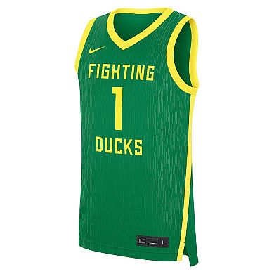 Men's Nike Green Oregon Ducks Road Replica Basketball Jersey