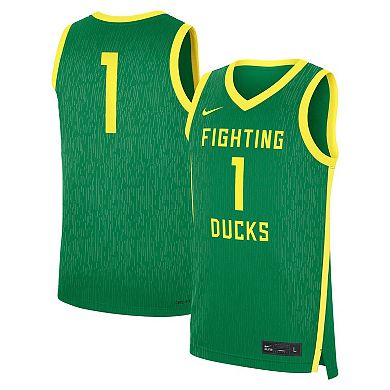 Men's Nike Green Oregon Ducks Road Replica Basketball Jersey