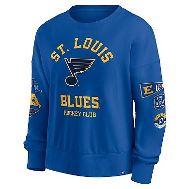 Women's Fanatics Blue St. Louis Blues Go Team Pullover Sweatshirt