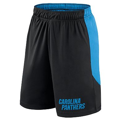 Men's Fanatics Black/Blue Carolina Panthers Launch Shorts