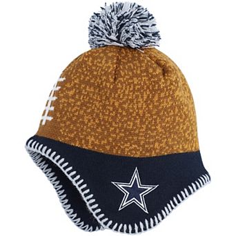 Preschool��Brown Dallas Cowboys Football Head Knit Hat with Pom