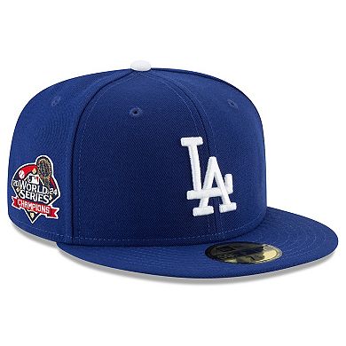 Men's New Era Royal Los Angeles Dodgers 2024 World Series Champions Side Patch 59FIFTY Fitted Hat