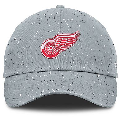 Women's Fanatics Gray Detroit Red Wings Heritage Snow Day Speckle Adjustable Hat