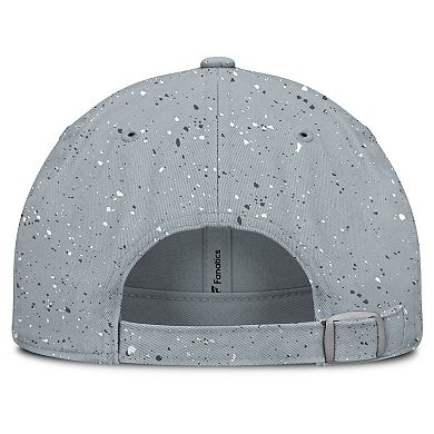 Women's Fanatics Gray Detroit Red Wings Heritage Snow Day Speckle Adjustable Hat
