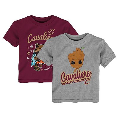 Toddler Heather Gray Cleveland Cavaliers Two Piece Guardians Of The Galaxy T Shirt Set