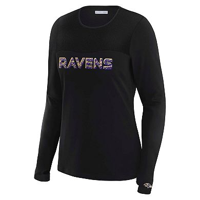 Women's WEAR by Erin Andrews x Gracie Hunt Black Baltimore Ravens Mesh ...