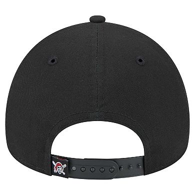 Men's New Era Black Pittsburgh Pirates 9FORTY A-Frame Adjustable Hat