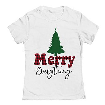 Junior's Christmas Merry Everything Graphic Tee