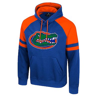 Men's Colosseum Royal Florida Gators Todd Raglan Pullover Hoodie