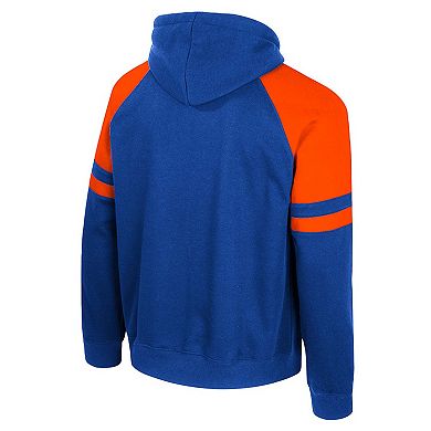 Men's Colosseum Royal Florida Gators Todd Raglan Pullover Hoodie