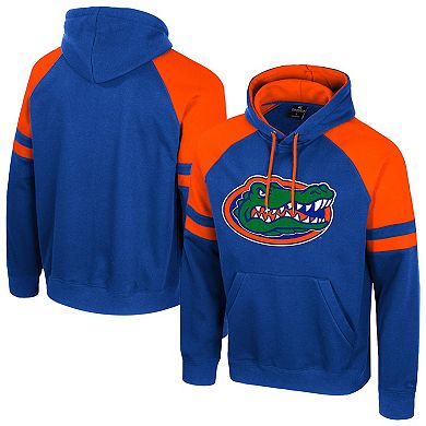 Men's Colosseum Royal Florida Gators Todd Raglan Pullover Hoodie