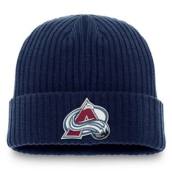 Men's Fanatics Navy Colorado Avalanche Core Primary Logo Cuffed Knit Hat