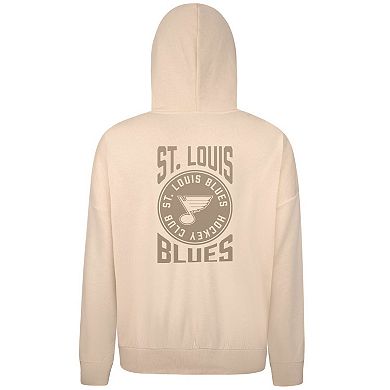 Men's Levelwear Cream St. Louis Blues Contact Stamp Pullover Hoodie