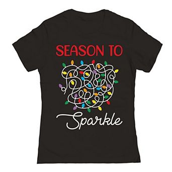 Junior's Christmas Season Sparkle Graphic Tee
