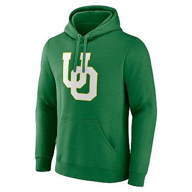 Men's Fanatics Green Oregon Ducks Applique Fleece Pullover Hoodie