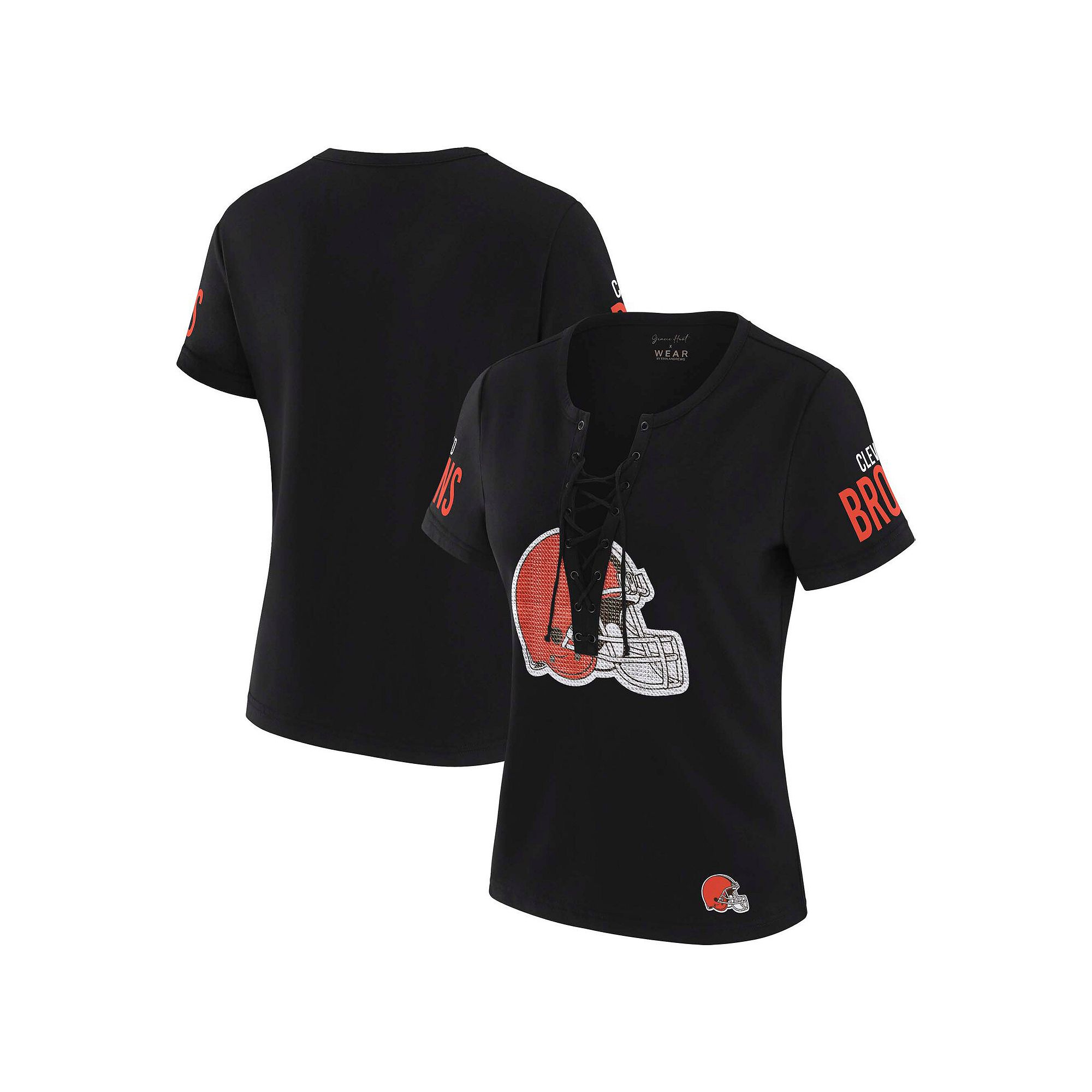 Womens WEAR by Erin Andrews x Gracie Hunt Black Cleveland Browns Draft Me 