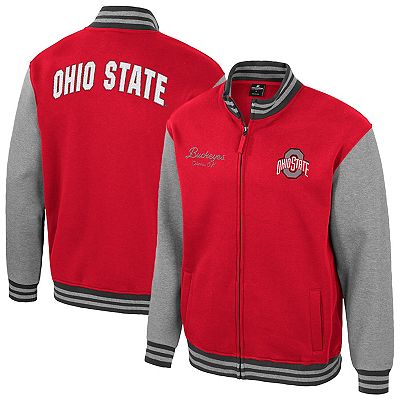 Men's Colosseum Scarlet Ohio State Buckeyes Ambi-Turner Full-Zip