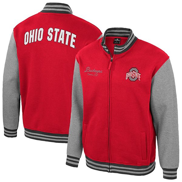 Men's Colosseum Scarlet Ohio State Buckeyes Ambi-Turner Full-Zip