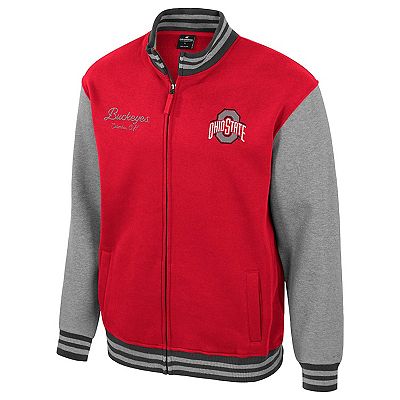 Men's Colosseum Scarlet Ohio State Buckeyes Ambi-Turner Full-Zip