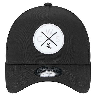 Men's New Era Black Chicago White Sox 9FORTY A-Frame Adjustable Hat