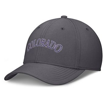 Men's Nike Gray Colorado Rockies Swoosh Performance Flex Hat