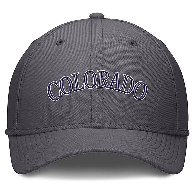 Men's Nike Gray Colorado Rockies Swoosh Performance Flex Hat