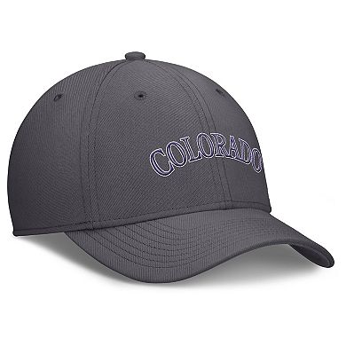 Men's Nike Gray Colorado Rockies Swoosh Performance Flex Hat