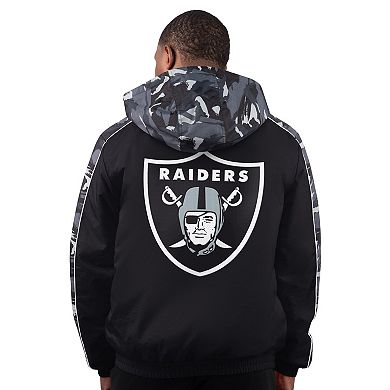 Men's Starter Black Las Vegas Raiders Thursday Night Gridiron Full-Zip Jacket