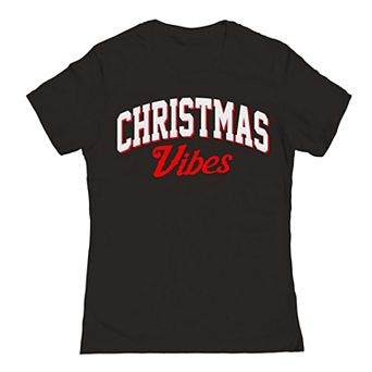 Junior's Christmas White Vibes Graphic Tee