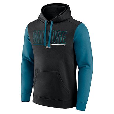 Men's Black San Jose Sharks Deliver Fleece Pullover Hoodie