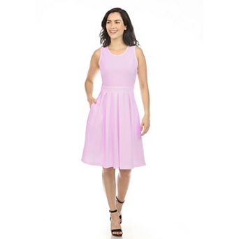 Women's Solid Fit And Flare Dress